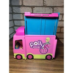 Polly Pocket TRIPLE-DECKER BUS PLAYSET - 2007 Mattel Vintage Vehicle *see Desc